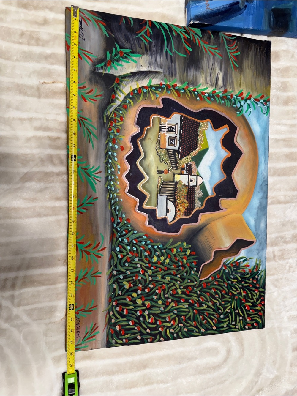 Hand-Painted Multi-Color Home Art Wall Canvas - Picture 4 of 12